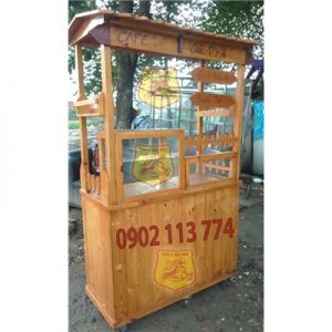 Quầy gỗ cà phê